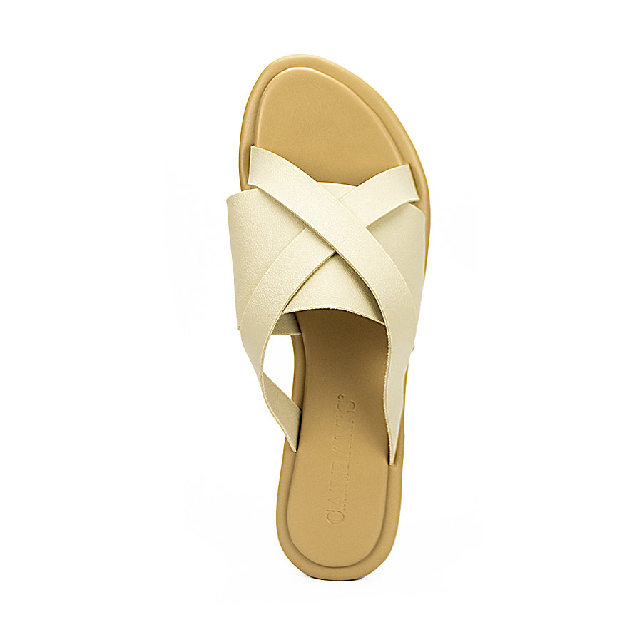 Cardams ECLA LNE 00032 Beige/Cream Women Flats Sandals