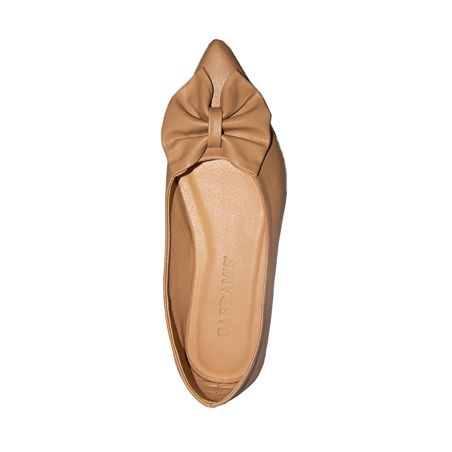 Cardams ECLA LNE 00059 Beige/Dark Brown Flats