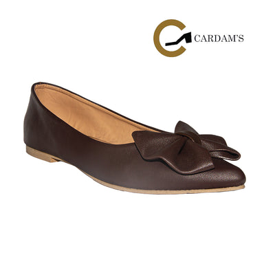 Cardams ECLA LNE 00059 Beige/Dark Brown Flats