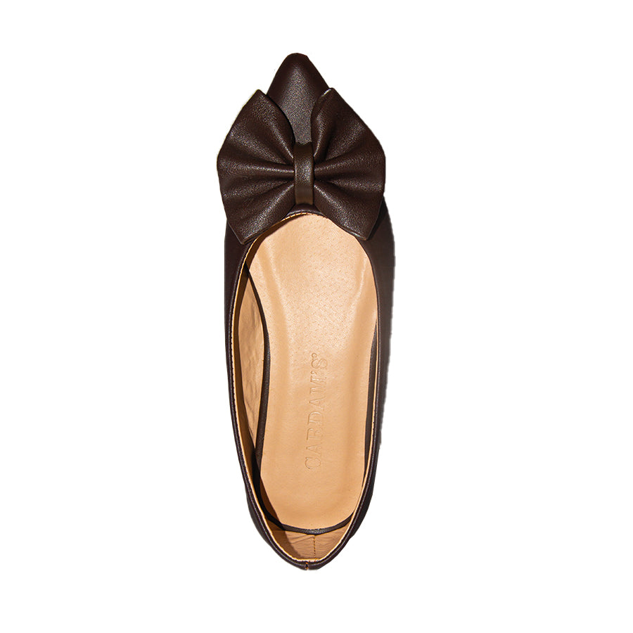 Cardams ECLA LNE 00059 Beige/Dark Brown Flats