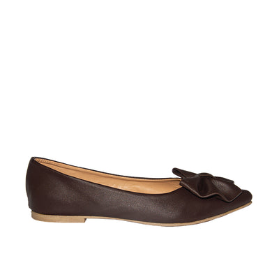 Cardams ECLA LNE 00059 Beige/Dark Brown Flats
