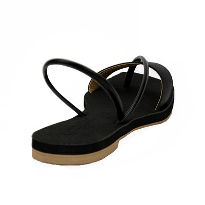 Cardams ECLA RSS 00003 Black/Maroon/White Women Flat Sandals