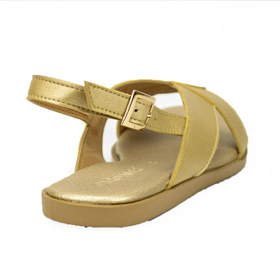 Cardams ECLA RSS 00004 Gold/Silver/White Women Flat Sandals
