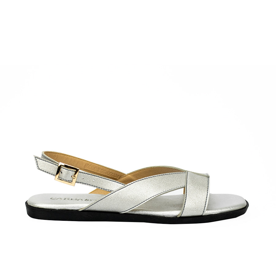 Cardams ECLA RSS 00004 Gold/Silver/White Women Flat Sandals