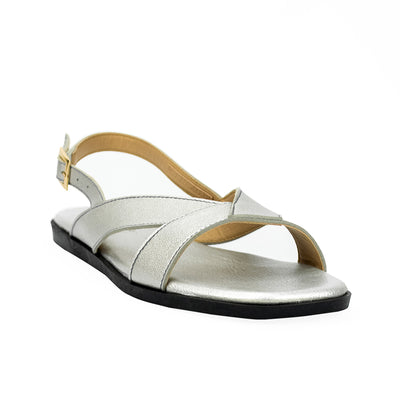 Cardams ECLA RSS 00004 Gold/Silver/White Women Flat Sandals