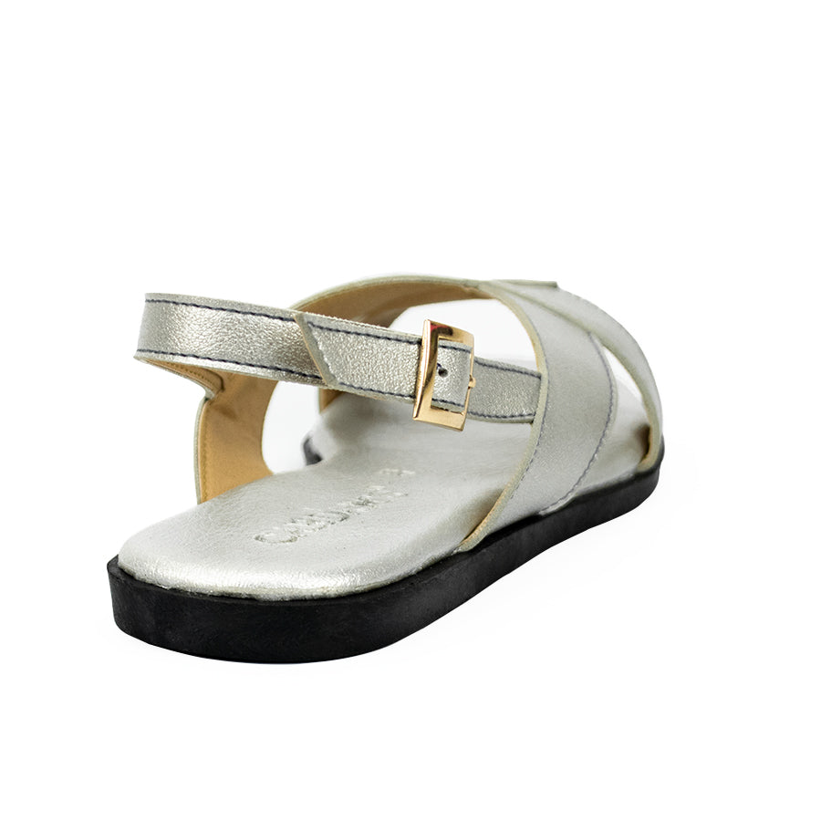 Cardams ECLA RSS 00004 Gold/Silver/White Women Flat Sandals
