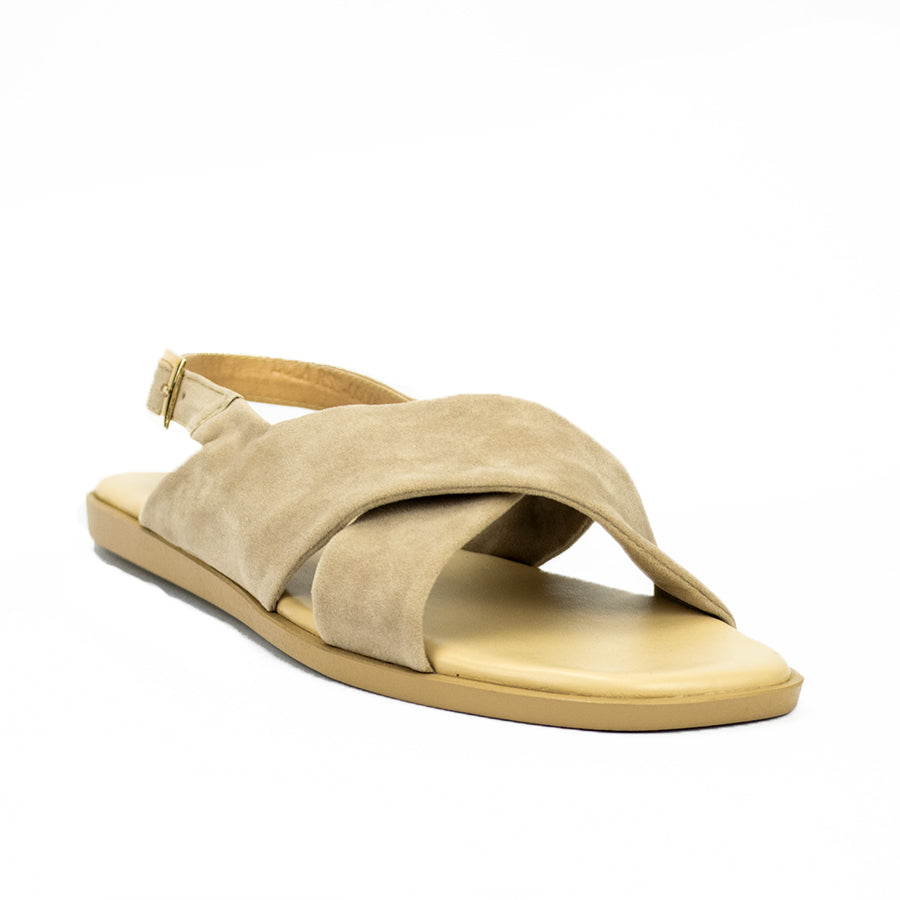 Cardams ECLA RSS 00006 Bone/Gray/Tan Women Flat Sandals