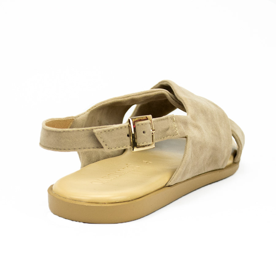 Cardams ECLA RSS 00006 Bone/Gray/Tan Women Flat Sandals