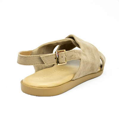 Cardams ECLA RSS 00006 Bone/Gray/Tan Women Flat Sandals