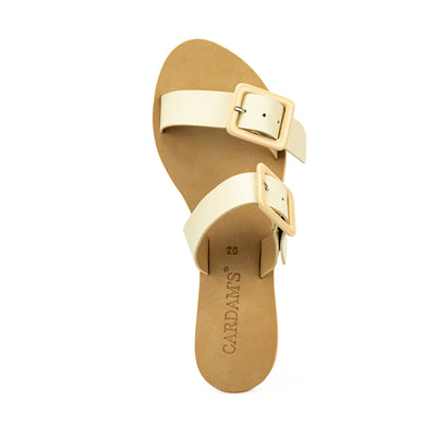 Cardams ECLA RSS 00007 Cream/Mocha/Brown Women Flats
