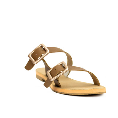 Cardams ECLA RSS 00007 Cream/Mocha/Brown Women Flats