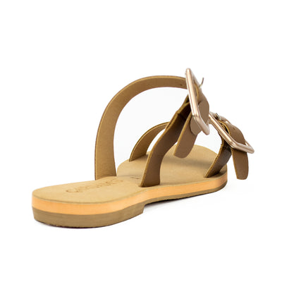 Cardams ECLA RSS 00007 Cream/Mocha/Brown Women Flats