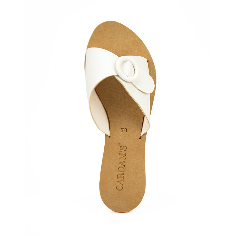 Cardams ECLA RSS 00008 Mocha Beige/Taupe/White Women Flat Sandals