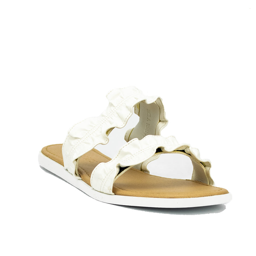Cardams ECLA RSS 00009 Beige/Silver/White Women Flat Sandals