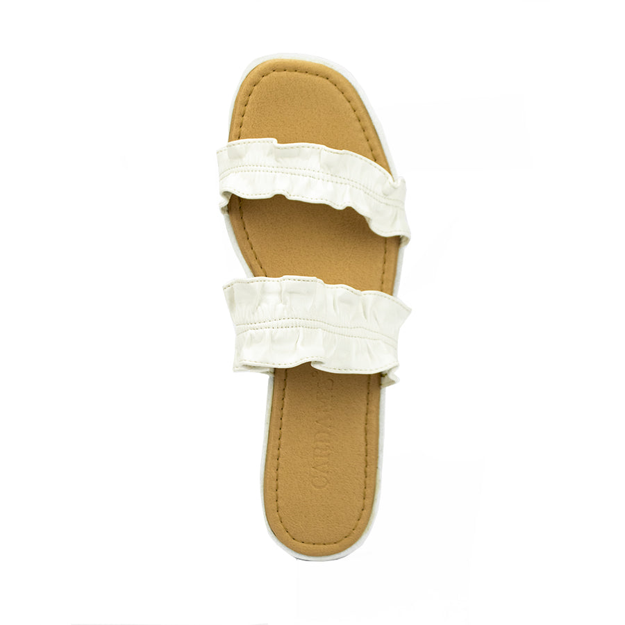 Cardams ECLA RSS 00009 Beige/Silver/White Women Flat Sandals