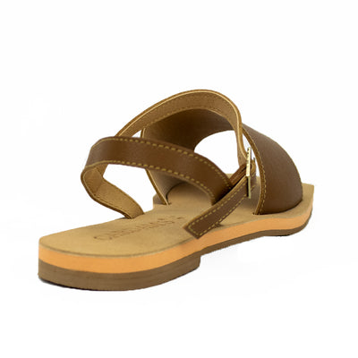 Cardams ECLA RSS 00011 Cream/Mocha Beige/Taupe Women Flat Sandals