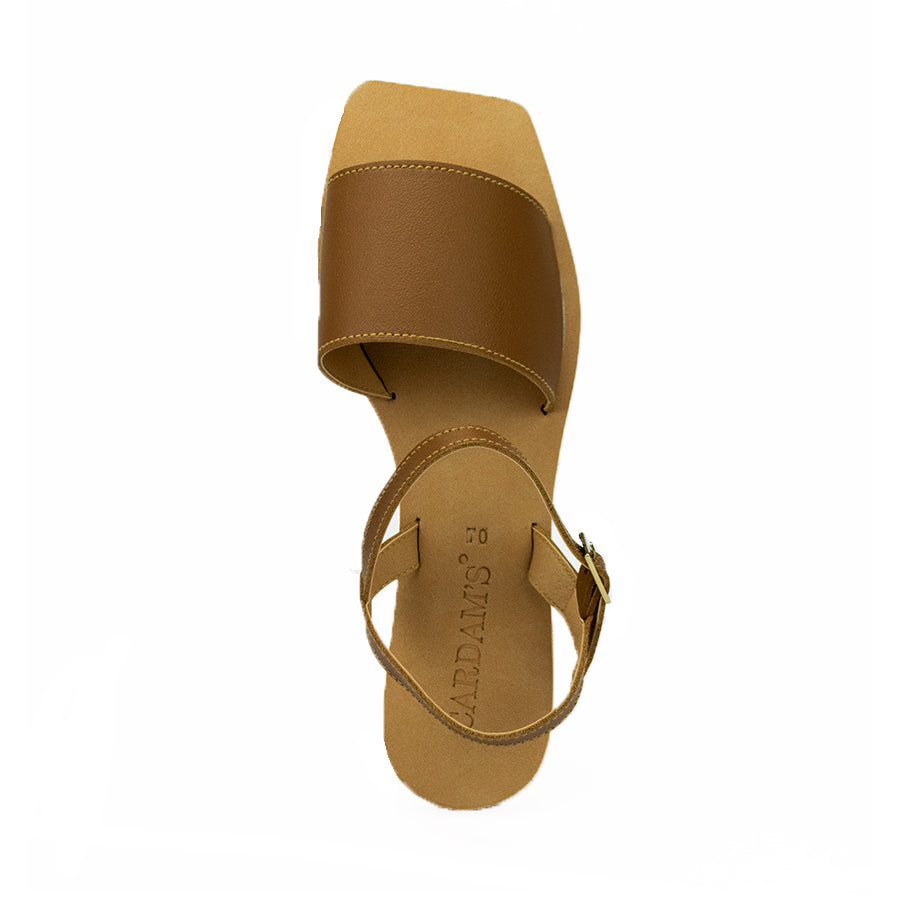 Cardams ECLA RSS 00011 Cream/Mocha Beige/Taupe Women Flat Sandals