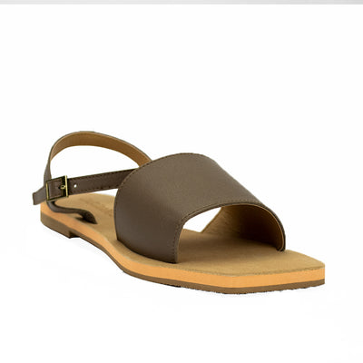 Cardams ECLA RSS 00011 Cream/Mocha Beige/Taupe Women Flat Sandals