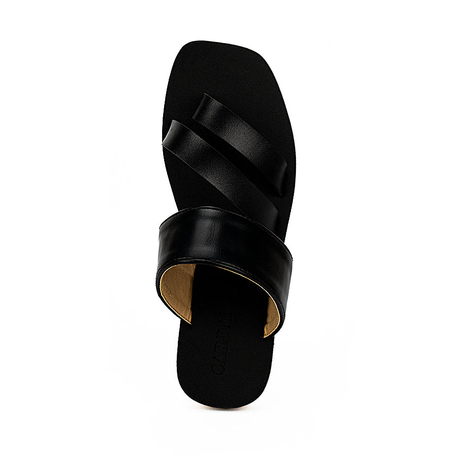 Cardams ECLA RSS 00026 Black/Cream Women Flat Sandals