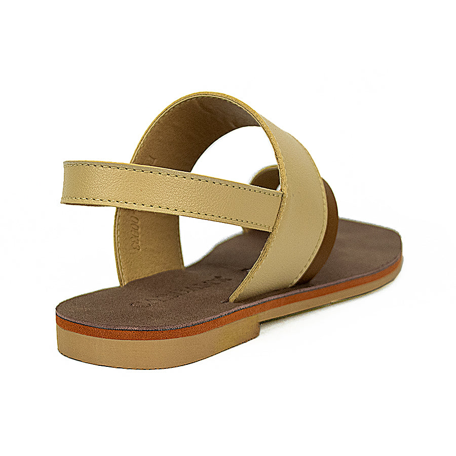 Cardams ECLA RSS 00033 Beige/White Women Flat Sandals