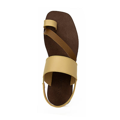 Cardams ECLA RSS 00033 Beige/White Women Flat Sandals