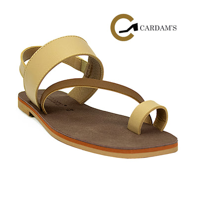 Cardams ECLA RSS 00033 Beige/White Women Flat Sandals