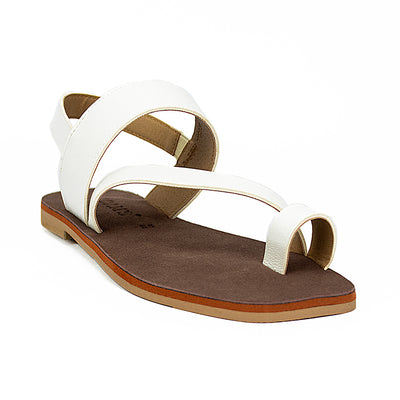 Cardams ECLA RSS 00033 Beige/White Women Flat Sandals