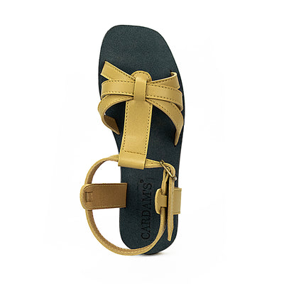 Cardams ECLA RSS 00041 Beige/Green/Tan Flat Sandals