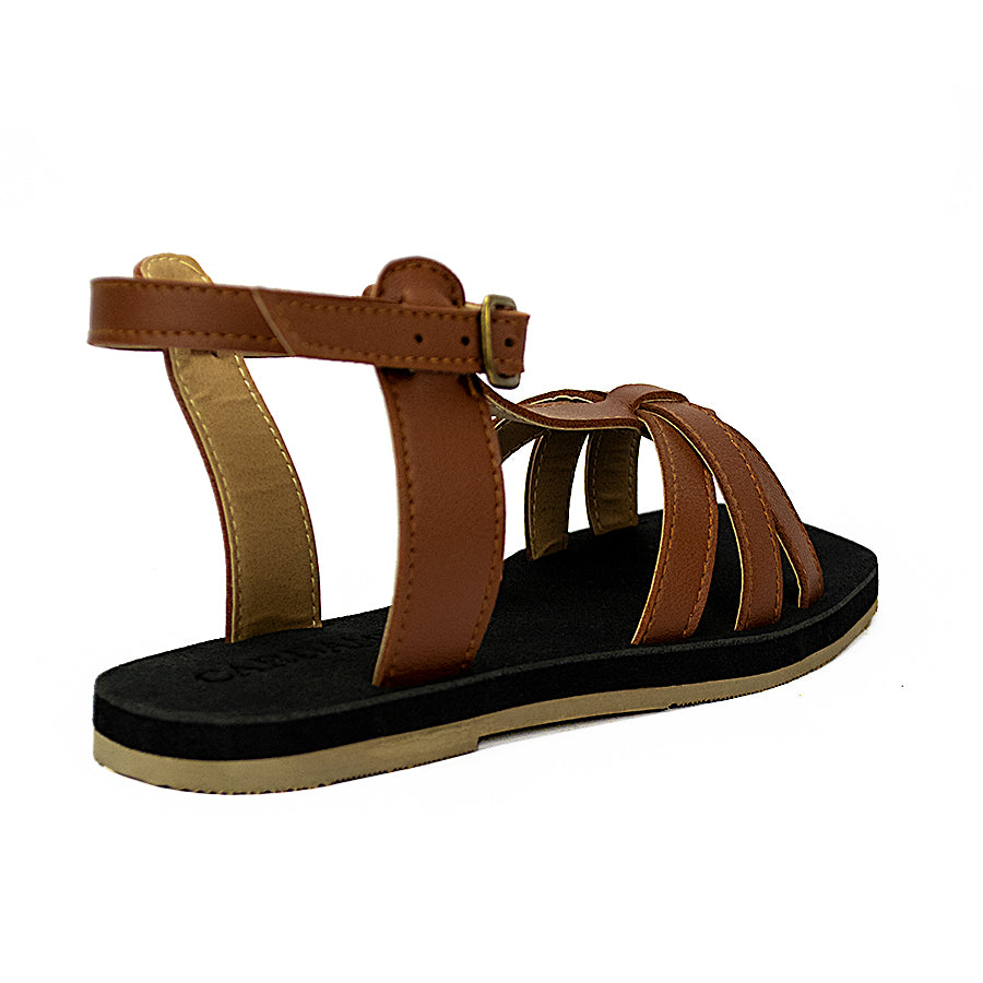 Cardams ECLA RSS 00041 Beige/Green/Tan Flat Sandals
