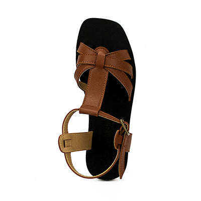 Cardams ECLA RSS 00041 Beige/Green/Tan Flat Sandals