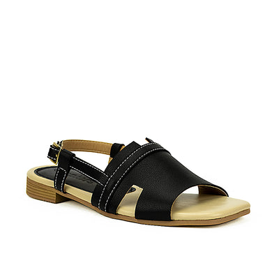 Cardams ECLA RSS 00045 Black/Cream Flat Sandals