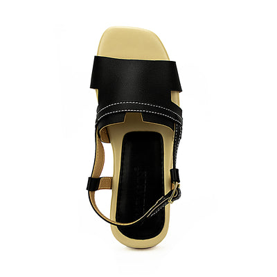 Cardams ECLA RSS 00045 Black/Cream Flat Sandals