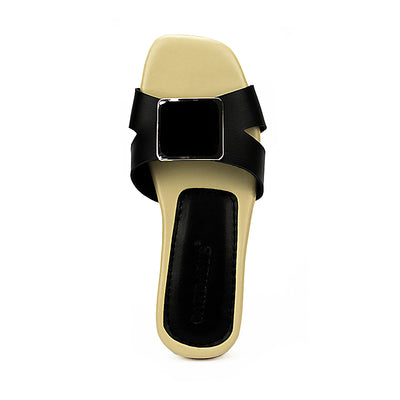 Cardams ECLA RSS 00046 Black/Tan Flat Sandals
