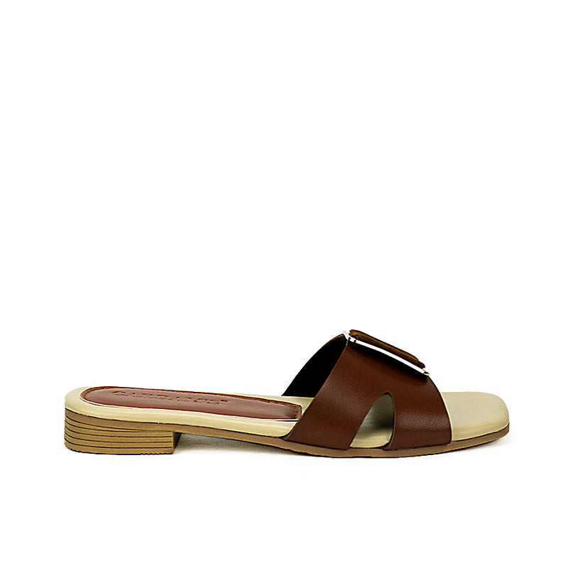 Cardams ECLA RSS 00046 Black/Tan Flat Sandals