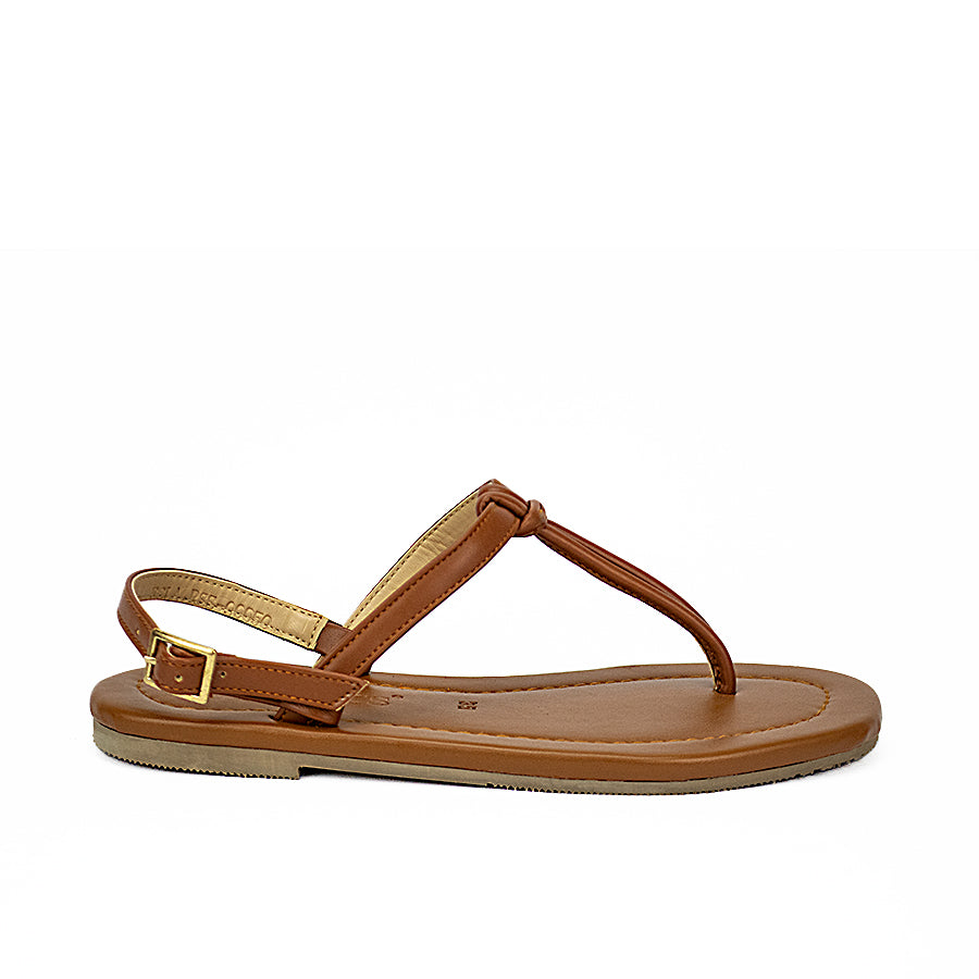 Cardams ECLA RSS 00050 Cream/Tan Flat Sandals