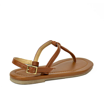 Cardams ECLA RSS 00050 Cream/Tan Flat Sandals