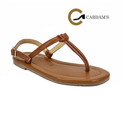 Cardams ECLA RSS 00050 Cream/Tan Flat Sandals