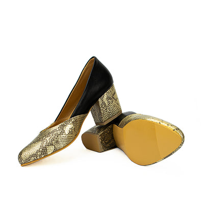 Cardams ECLA RSS 00076 Black/Black Gold Women Pumps