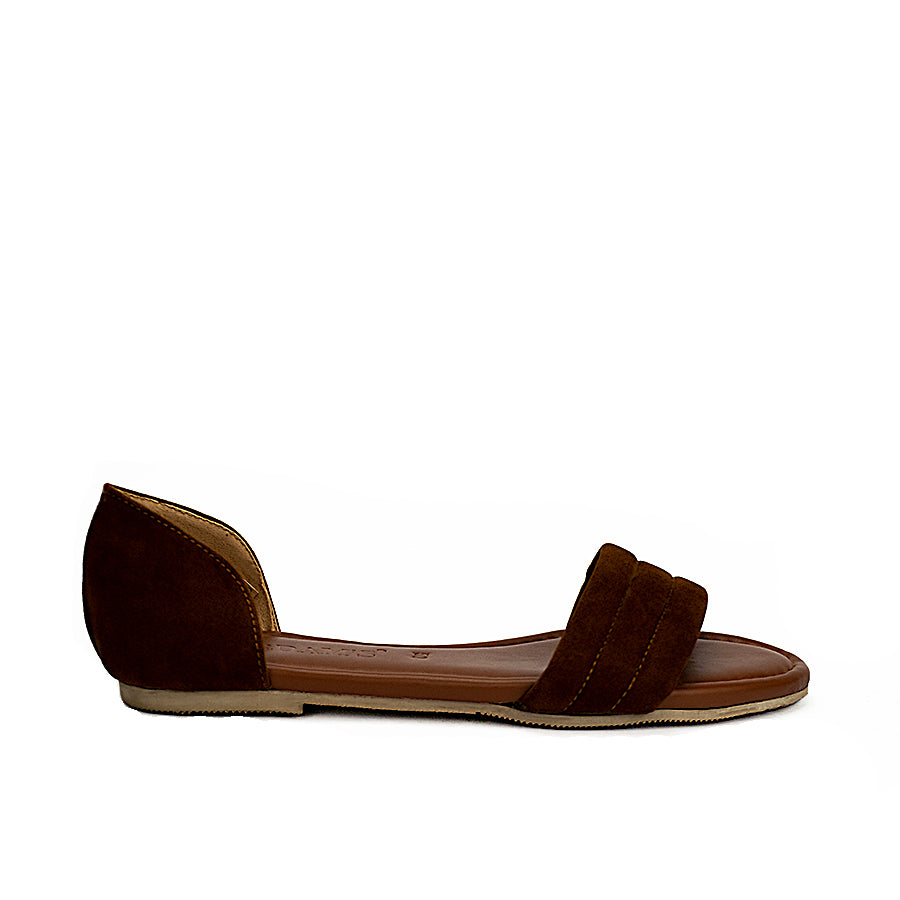 Cardams ECLA RSS 00022 Dark Brown/Taupe Women Flat Sandals