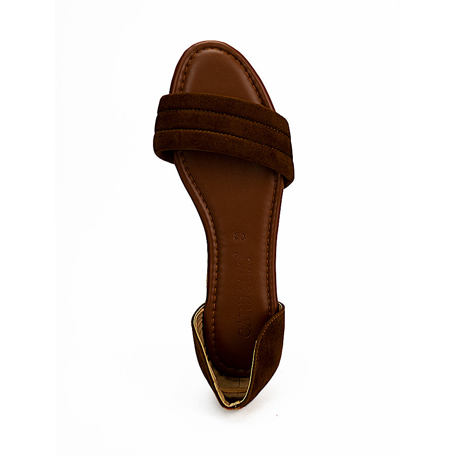 Cardams ECLA RSS 00022 Dark Brown/Taupe Women Flat Sandals