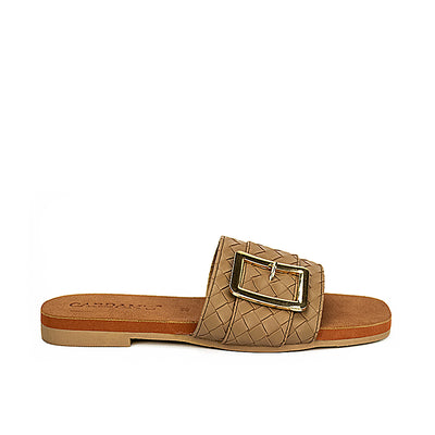 Cardams ECLA RSS 00025 Brown/Light Green/Mocha Beige Women Flat Sandals