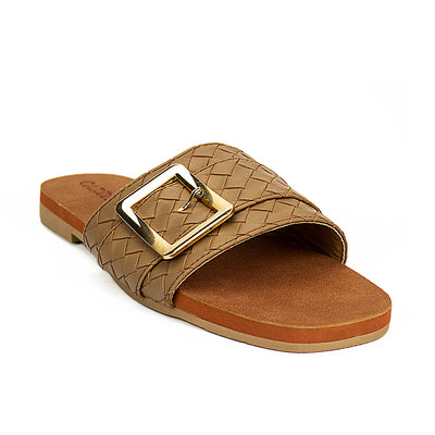 Cardams ECLA RSS 00025 Brown/Light Green/Mocha Beige Women Flat Sandals