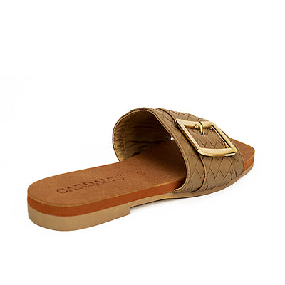 Cardams ECLA RSS 00025 Brown/Light Green/Mocha Beige Women Flat Sandals