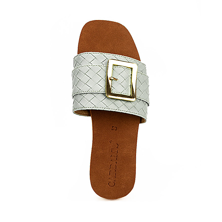 Cardams ECLA RSS 00025 Brown/Light Green/Mocha Beige Women Flat Sandals