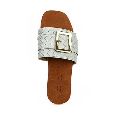 Cardams ECLA RSS 00025 Brown/Light Green/Mocha Beige Women Flat Sandals