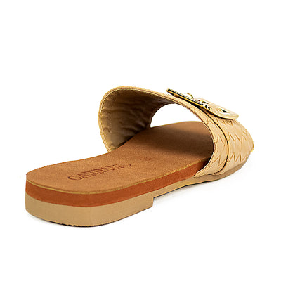 Cardams ECLA RSS 00025 Brown/Light Green/Mocha Beige Women Flat Sandals