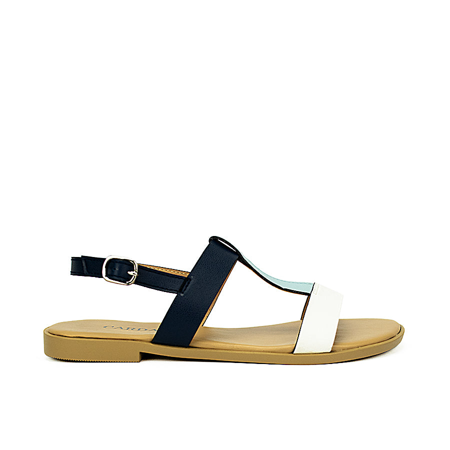 Cardams ECLA WA 00013 Blue/Tan Flat Sandals
