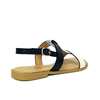 Cardams ECLA WA 00013 Blue/Tan Flat Sandals