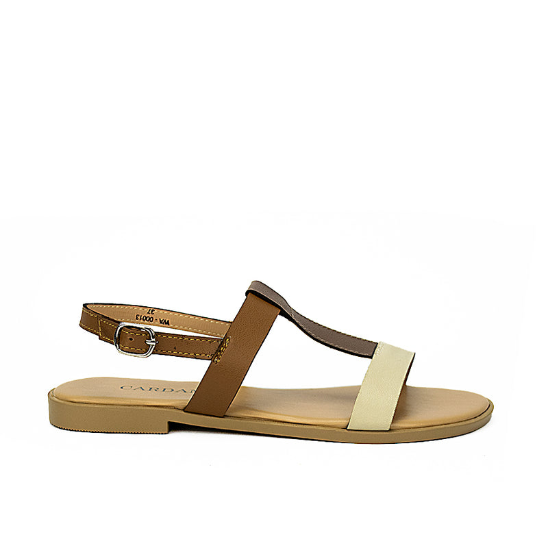 Cardams ECLA WA 00013 Blue/Tan Flat Sandals