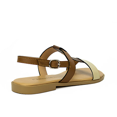 Cardams ECLA WA 00013 Blue/Tan Flat Sandals